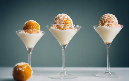 Vertical shot of Delicious truffle 3d illustrated