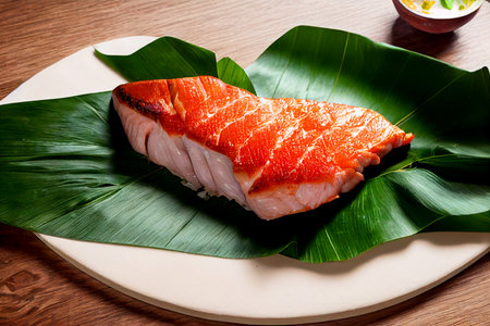 Vertical shot of delicious Thai style fillet fish 3d illustrated