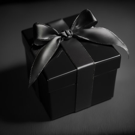 Cute gift black and white 3d illustratedの写真素材