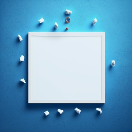 Empty frame with copy space for quotes or products 3d illustrated