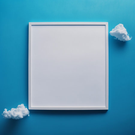 Empty frame with copy space for quotes or products 3d illustratedの写真素材