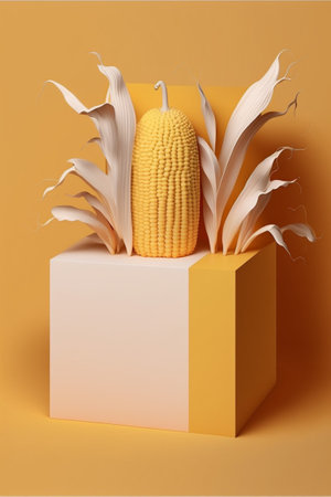 Podium for product advertisement , restaurant menus or new makeup product ads with beautiful minimalist objects for immersionの写真素材