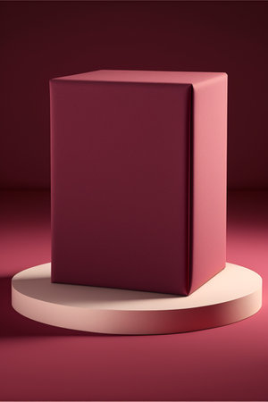 Podium for product advertisement or restaurant menus with beautiful colorful background