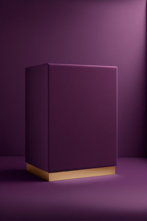Podium for product advertisement or restaurant menus with beautiful colorful backgroundの写真素材