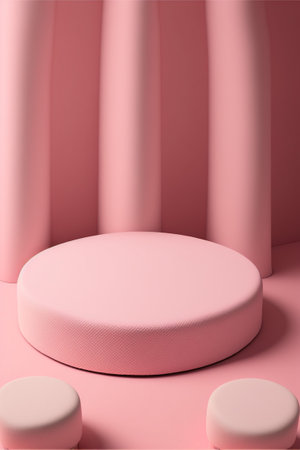 Podium for product advertisement or restaurant menus minimalist designの写真素材