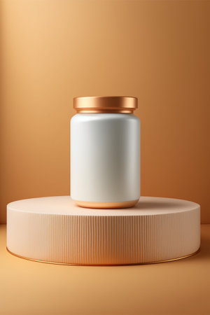 Podium for product advertisement or restaurant menus minimalist designの写真素材