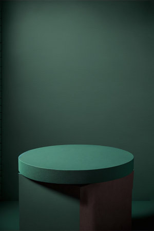 Podium for product advertisement or restaurant menus minimalist designの写真素材