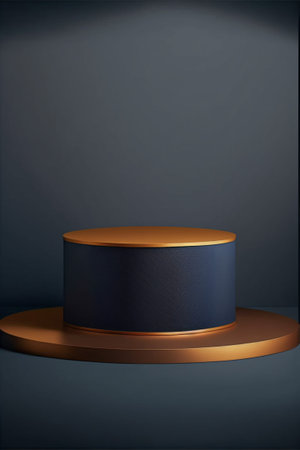 Podium for product advertisement or restaurant menus minimalist designの写真素材