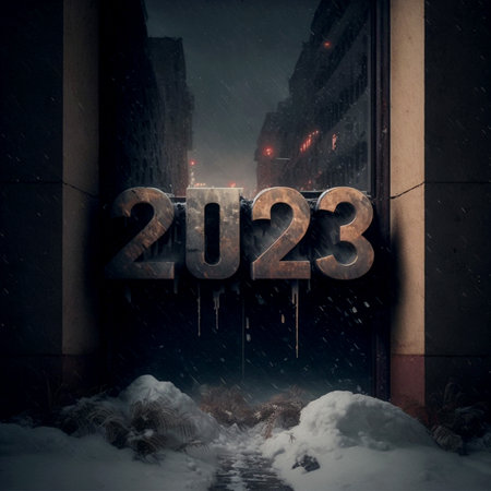 2023 new year colorful abstract design 3d illustrated