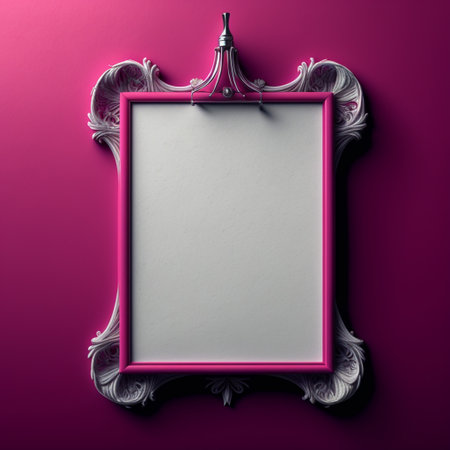 Empty frame with copy space for quotes or products 3d illustratedの写真素材