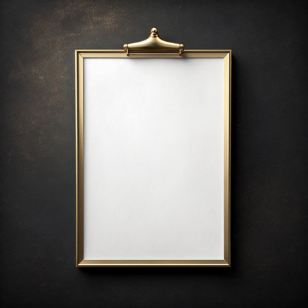 Empty frame with copy space for quotes or products 3d illustratedの写真素材