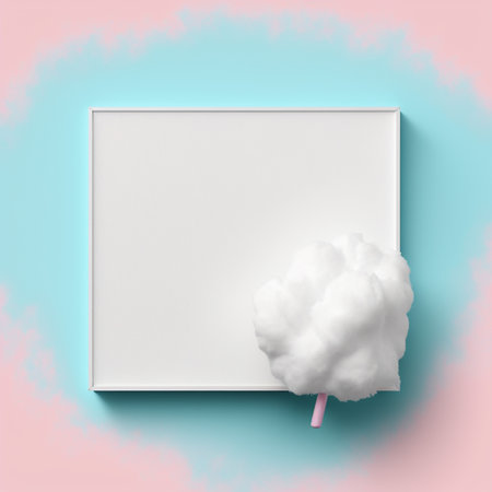 Empty frame with copy space for quotes or products 3d illustrated