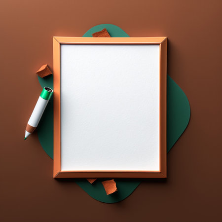 Empty frame with copy space for quotes or products 3d illustratedの写真素材