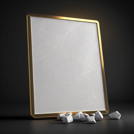 Empty frame with copy space for quotes or products 3d illustrated