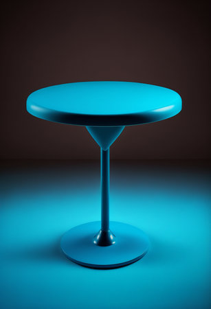 Podium for product advertisement or restaurant menus with colorful background, minimalist designの写真素材