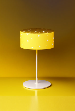 Podium for product advertisement or restaurant menus with colorful background, minimalist designの写真素材