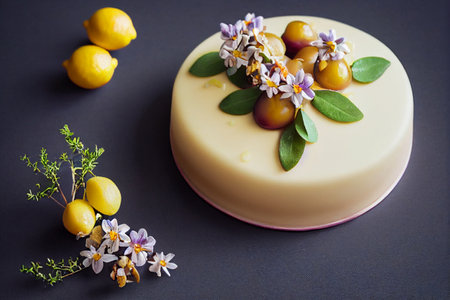 Delicious gluten free lemon cakeの写真素材