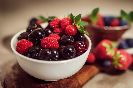 Delicious healthy fresh berry basket