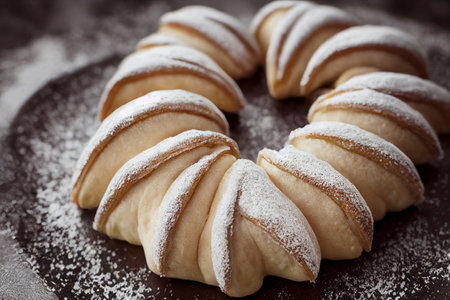 Vertical shot of delicious homemade bakery