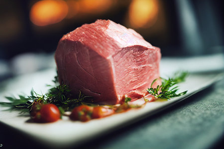 Vertical shot of delicious raw steak