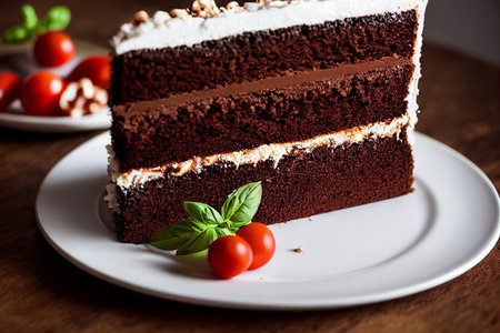 Vertical shot of delicious fruit cake