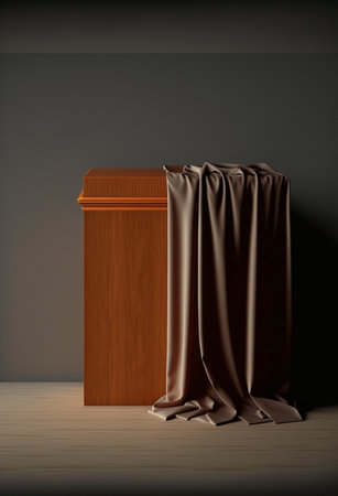 Podium for valentine day product advertisement or restaurant menus with minimalist objects valentine day themeの写真素材