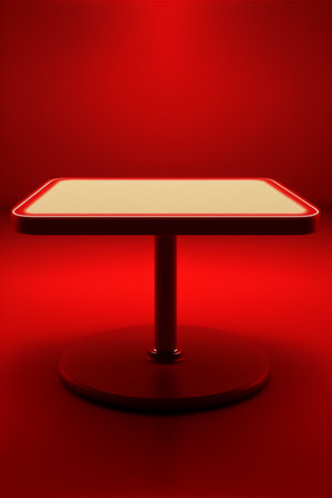 Podium for product advertisement or restaurant menus with beautiful colorful backgroundの素材