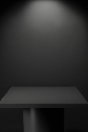 Podium for product advertisement or restaurant menus with beautiful colorful backgroundの素材