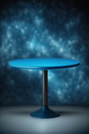 Podium for product advertisement or restaurant menus with beautiful colorful backgroundの素材