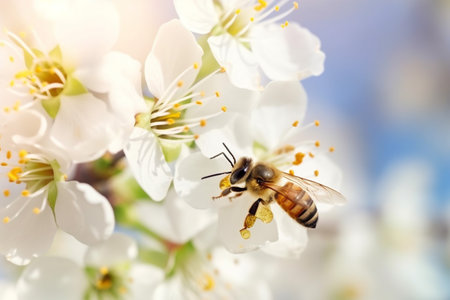 bee on flowerの素材