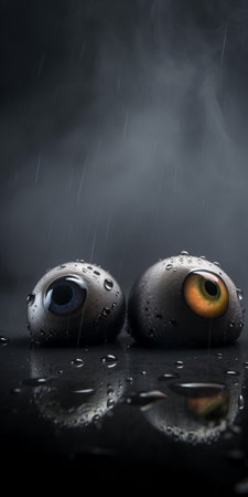 Scary colorful eyesの素材