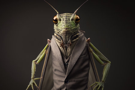 grasshopper in suitの素材