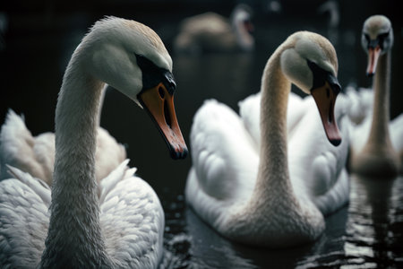 swan on the lakeの素材