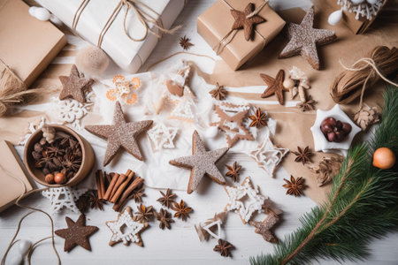 Christmas decoration with copy spaceの素材