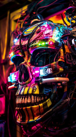 Magical colorful skullの素材