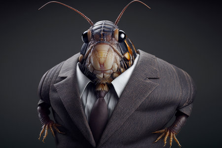Cockroach in suit, spirit animalの素材
