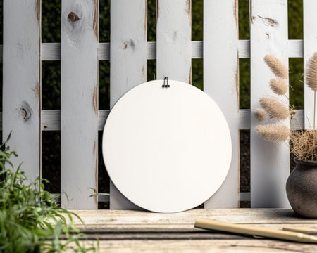 Empty picture frame with copy space for quotes, products, photosの素材