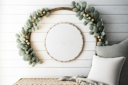Empty picture frame with copy space for quotes, products, photosの素材