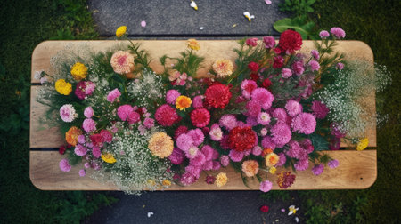 bouquet of flowers in the gardenの素材