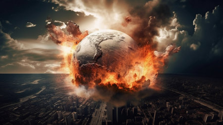 End of the world moon, crashes to earthの素材