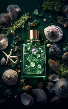 Bottle of perfume glass from environment friendly brandの素材