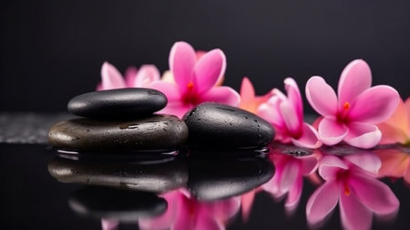 spa still life with orchidの素材