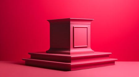 Podium for product advertisement or restaurant menus with beautiful backgroundの素材