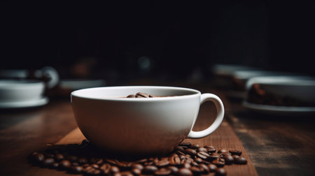 Delicious cup of coffee isolatedの素材