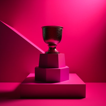 Podium for product advertisement or restaurant menus with beautiful backgroundの素材