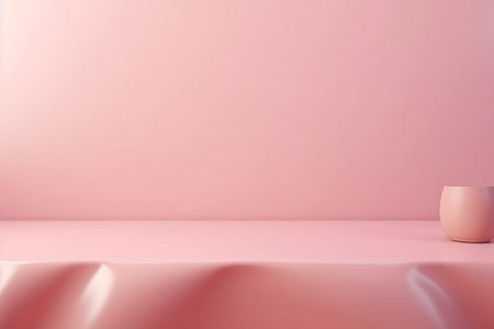 Podium for product advertisement or restaurant menus with beautiful backgroundの素材