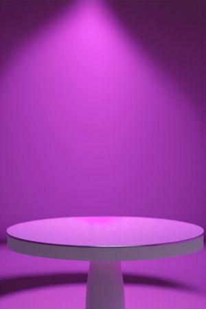 Podium for product advertisement or restaurant menus with beautiful backgroundの素材