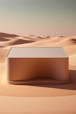 Podium for product advertisement or restaurant menus with beautiful backgroundの素材