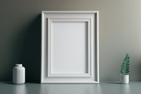 Empty picture frame with copy space for quotes, products, photosの素材