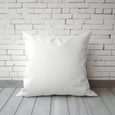 White pillow mock upの素材